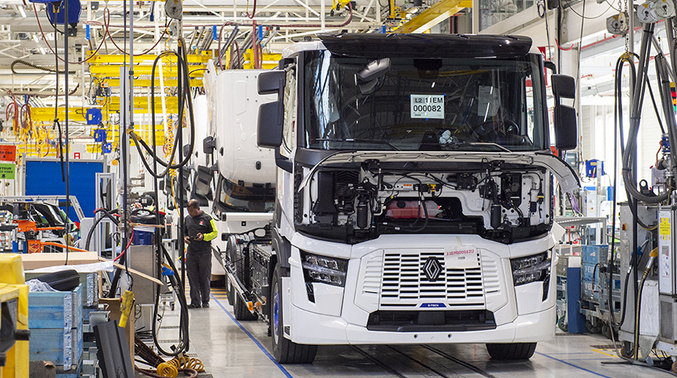 Renault Trucks E-Tech assembly line in Bourg-en-Bresse assembly plant